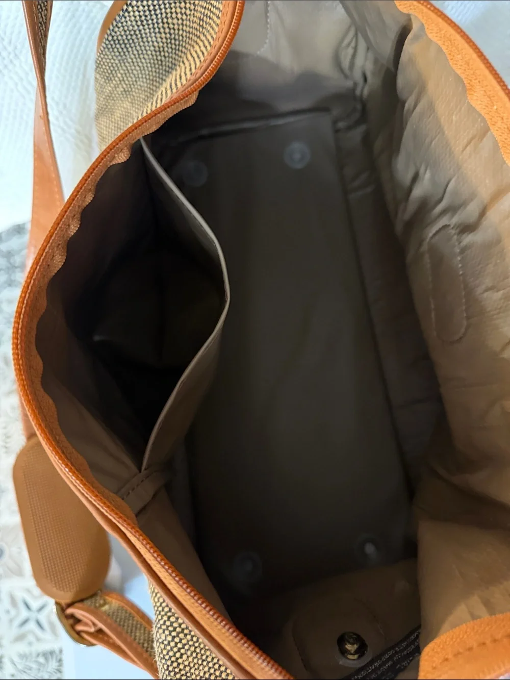 Samsonite Brown and Tan Canvas Messenger Bag